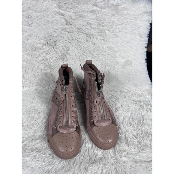 Bally Shoes Mens Size 9.5 Taupe Hekem Hightop Zip Croc Embossed HEKEM-ST-WS/008 - Picture 6 of 16